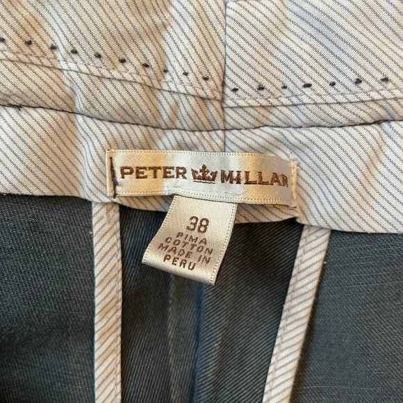 Peter Millar Crown Cotton Chino Vintage Gray Blue Canvas Size 38 Khakis Preppy - Picture 4 of 5